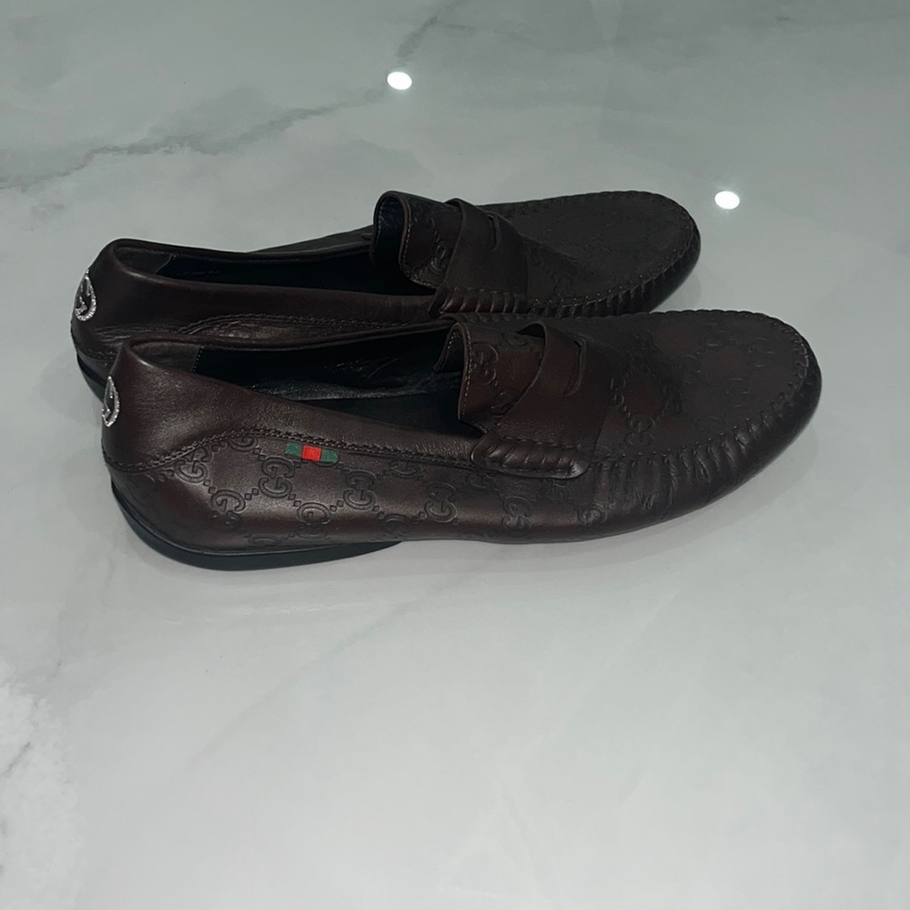Gucci loafers, brown, new; size 10 1/2, $250